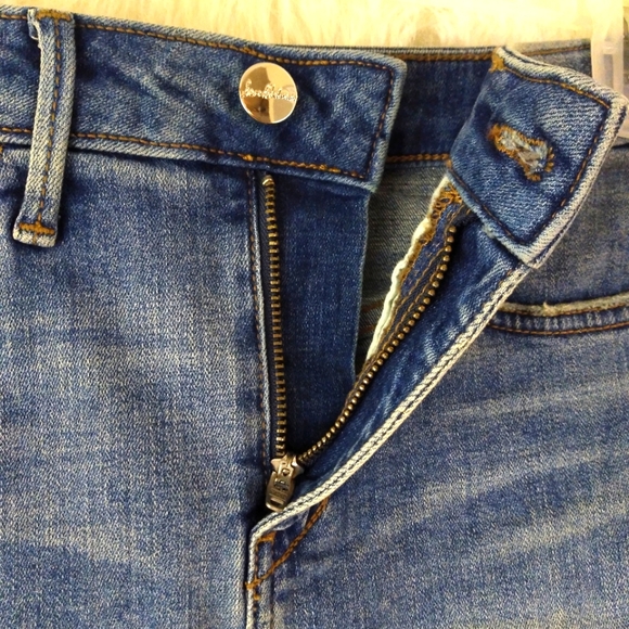 Sam Edelman Denim Mini Jenny Skirt Size 00/24 - Picture 7 of 13